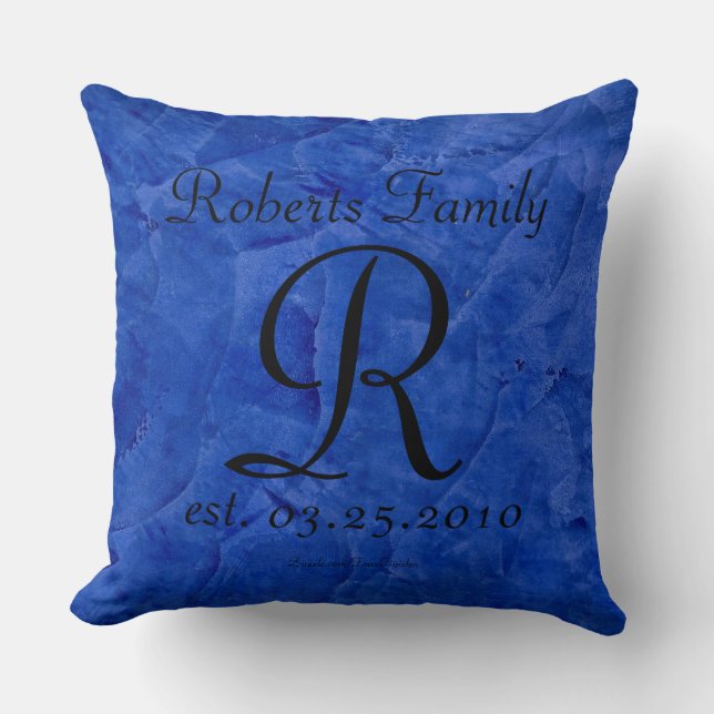 Almofada Monogramas Faux termina Padrões (Frente)