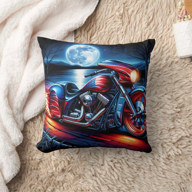 Almofada Mononlit com bicicleta adornada por bandeiras (Cobertor)