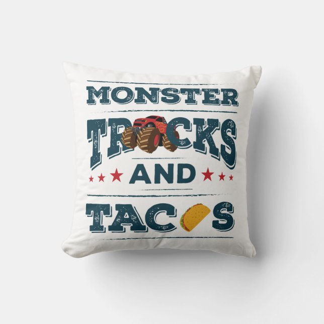 Almofada Monster Trucks e Tacos (Frente)