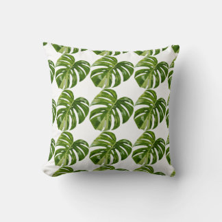 Almofada Monstera Albo Leaf Pillow — Botanical Home Decor