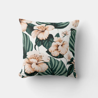 Almofada Monstera deixa hibisco