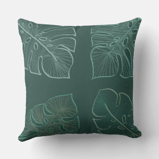 Almofada Monstera do travesseiro decorativo (Verso)