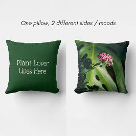 Almofada Monstera Leaf Botanical Plant Lover Lives Here