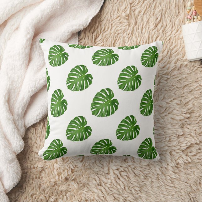 Almofada Monstera Tropical Deixa Travesseiro decorativo (Cobertor)
