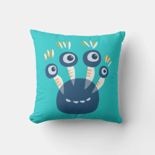 Almofada Monstro azul bonito dos desenhos animados com os