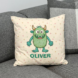 Almofada Monstro Verde Fofo Personalizado