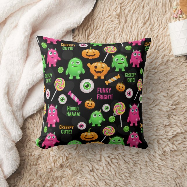 Almofada Monstros "Cachorros" e Diversão do Halloween (Cobertor)