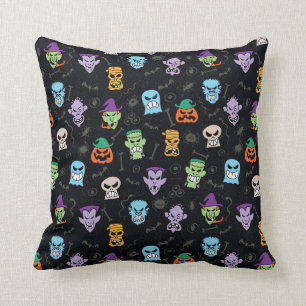 Almofada Monstros de Halloween fazer rostos engraçados ass