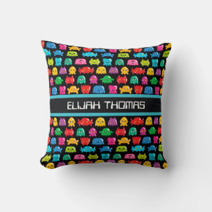 Almofada Monstros de Video Game Geek Nerd Jogador Personali