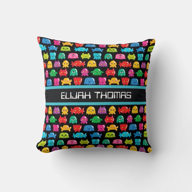 Almofada Monstros de Video Games Geek Nerd Jogador Personal (Frente)