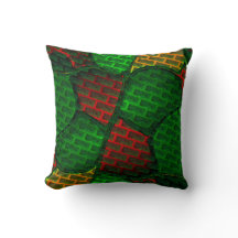 Montagem de abstrato? Brick, vermelho, verde, amar