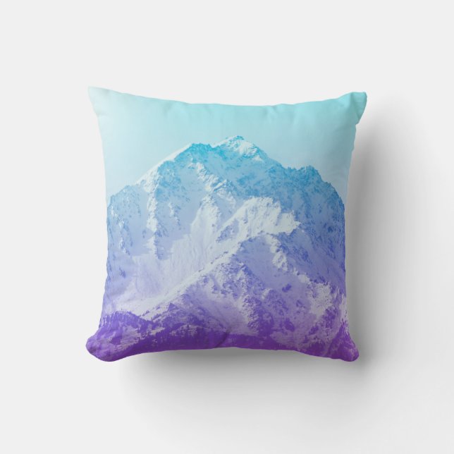 Almofada Montanha de picos de inverno,hipster,pico,foto,ba (Frente)