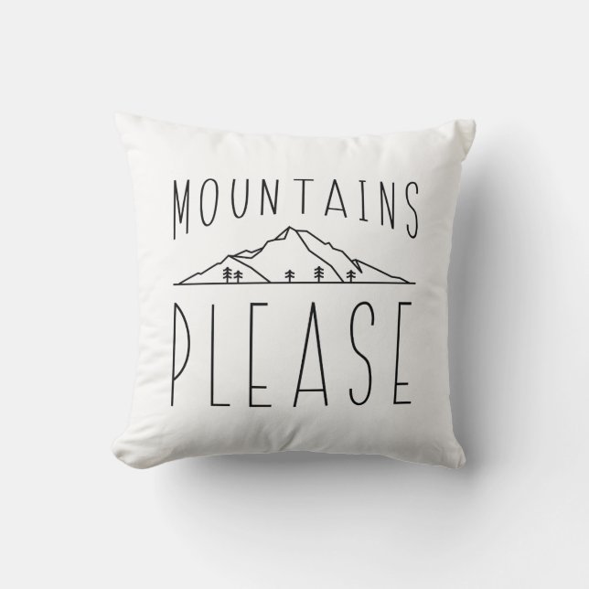 Almofada Montanhas, por favor (Frente)