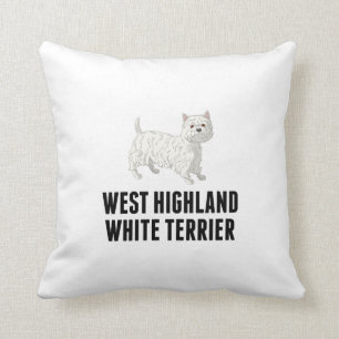 Almofada Montanhas Terrier branco ocidentais