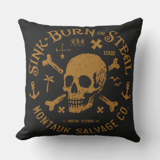 Almofada Montauk Salvage Co / Sink, Burn Or Steal Pillow