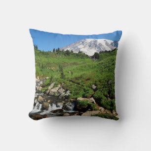 Almofada Monte Rainier, cachoeira, coberto de neve