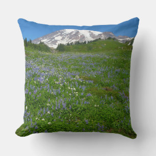 Almofada Monte Rainier com Lupinos Roxos