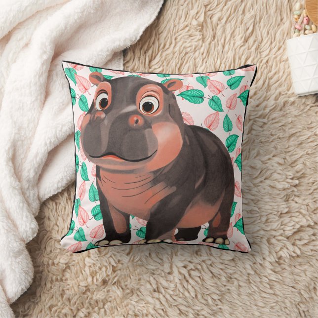 Almofada Moo Deng Hippo (Cobertor)