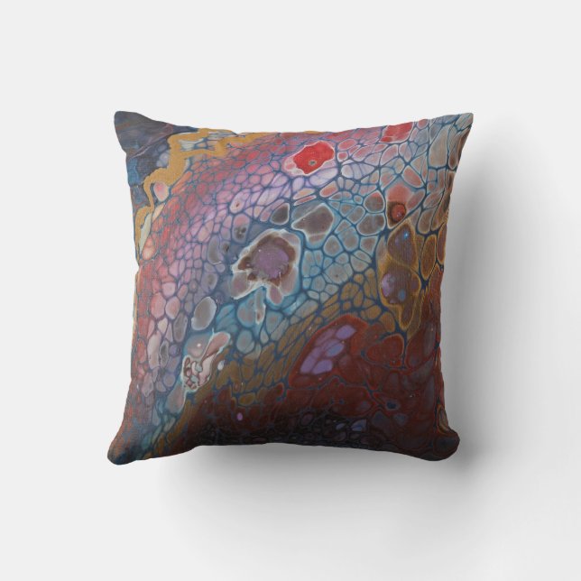 Almofada Moody Abstract Art Throw Pillow (Verso)