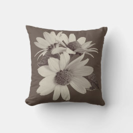 Almofada Moody Brown Daisy Custom Monogram Chince Pillow