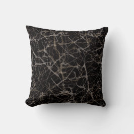 Almofada Moody Dark Elegant Black Marble Stone Texture 