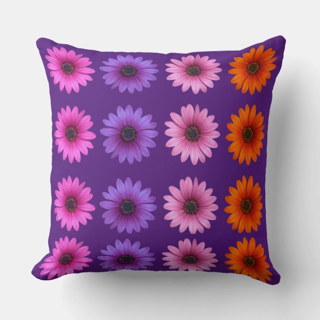 Almofada Moody Modern Winter Botanic Christmas Purple (Frente)