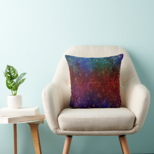 Almofada Moody Ombre Psicodélico Grunge Dourado Stardust