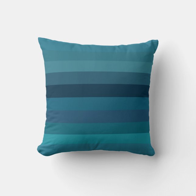 Almofada Moody Teal & Navy Stripes (Frente)
