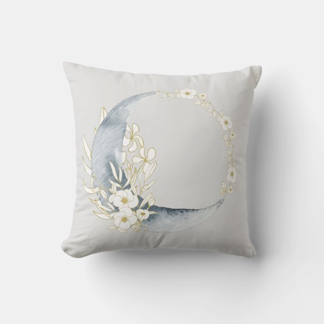 Almofada Moon Magic Crescent Moon & Floral (Frente)