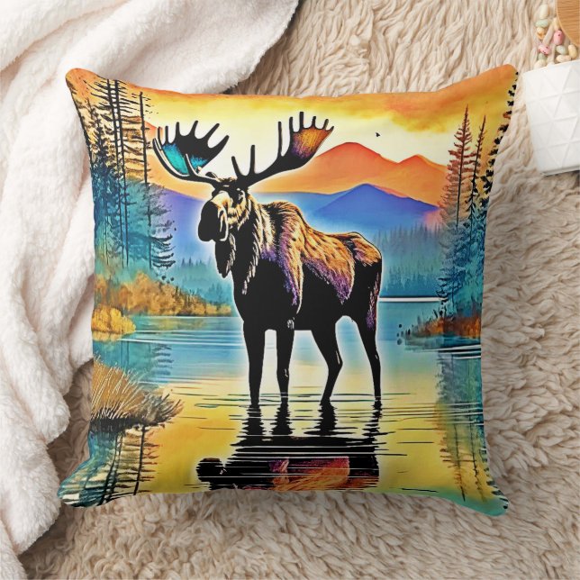 Almofada Moose Lake Sunset Majestade (Cobertor)