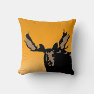 Almofada Moose no Sunset - Arte original sobre a vida selva