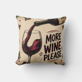 Almofada More Wine Please Rustic Home Bar