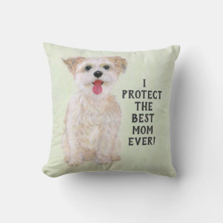 Almofada Morkie Guard Dog Small Throw Pillow