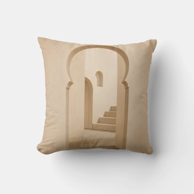 Almofada Moroccan Arch Decorative Throw Pillow | Minimalist (Frente)