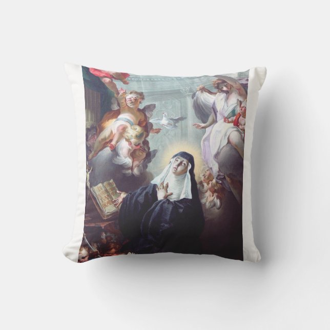 Almofada Morte do Santo Scholastica (Frente)