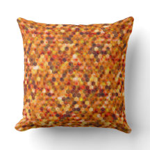 Mosaico de hexágonos em pontos em tons avermelhado