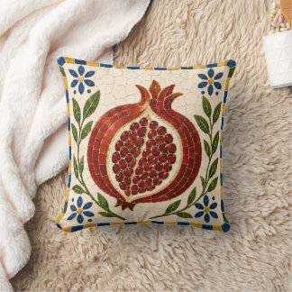 Almofada Mosaico Decorativo de Romã Mediterrâneo