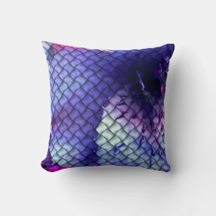 Almofada Mosaico Floral abstrato Purple