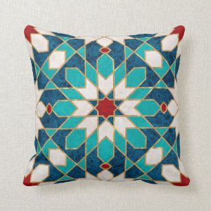 Almofada Mosaico marmorense Marinho azul vermelho branco ve
