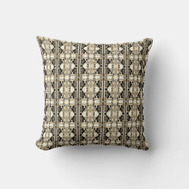 Almofada Mosaicos Minúsculos de Arte Mediterrânica, Preto T