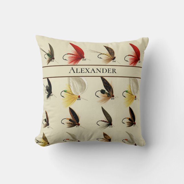 Almofada Mosca Pesca Mosca Mosca Molereca Russa Aquarela ma (Frente)