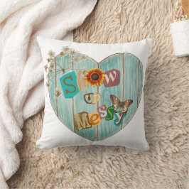 Almofada Mostrar Travesseiro decorativo de Boho do Coração
