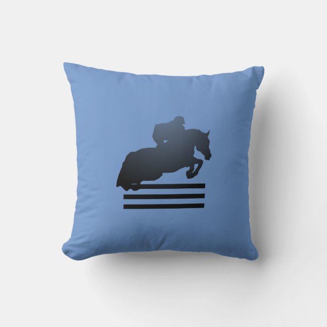 Almofada Mostre o jumper limpando um obstáculo. (Frente)