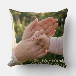 Almofada Mother’s Hands Holding Child | Emotional Sacrifice