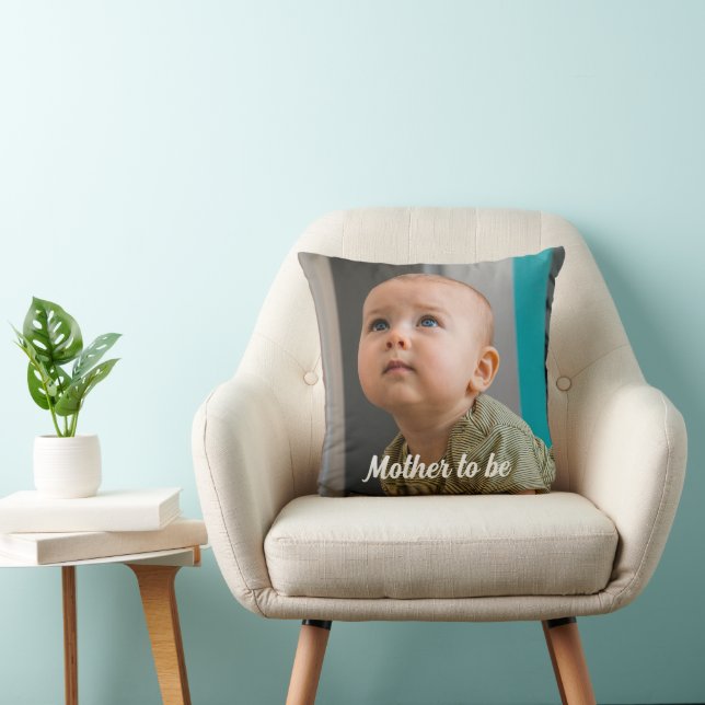 Almofada Mother To Be Photo Personalized Minimal  (Cadeira)
