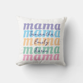 Almofada Mothers day custom kids name MAMA gift