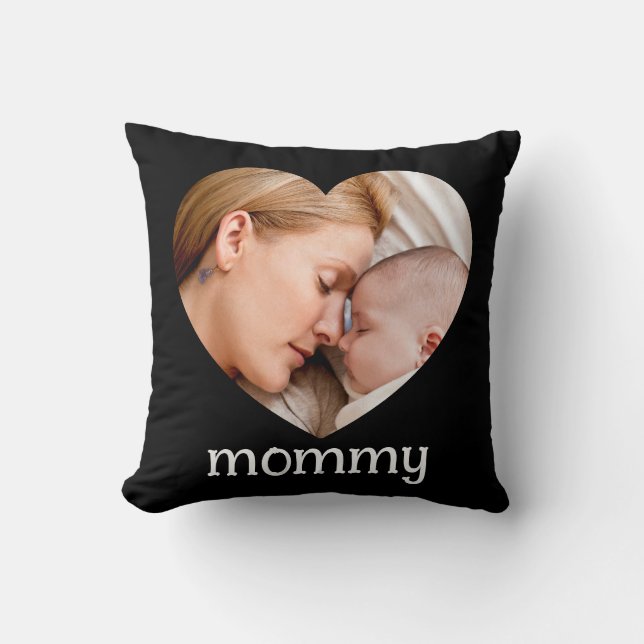Almofada mothers day  cute heart photo Throw Pillow (Frente)