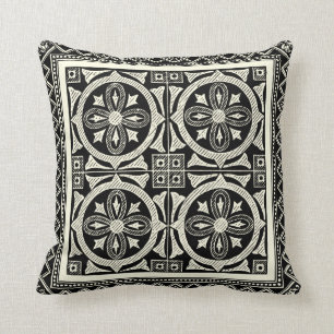Almofada Motif de Mandala Preto e Branco pelo Vision Studio