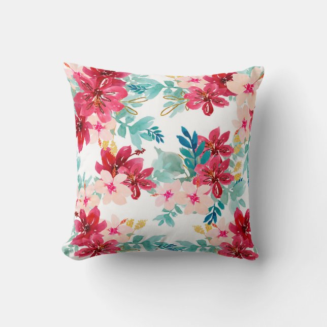Almofada Motifs Floral em Watercolor (Frente)