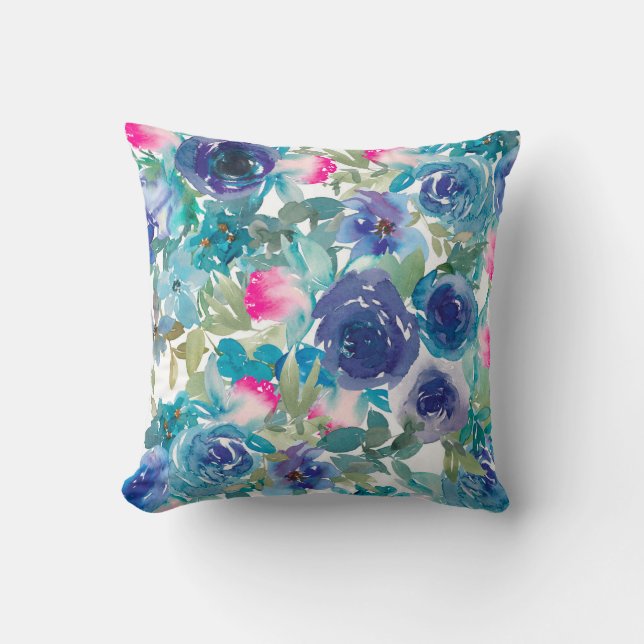 Almofada Motifs Floral em Watercolor (Frente)